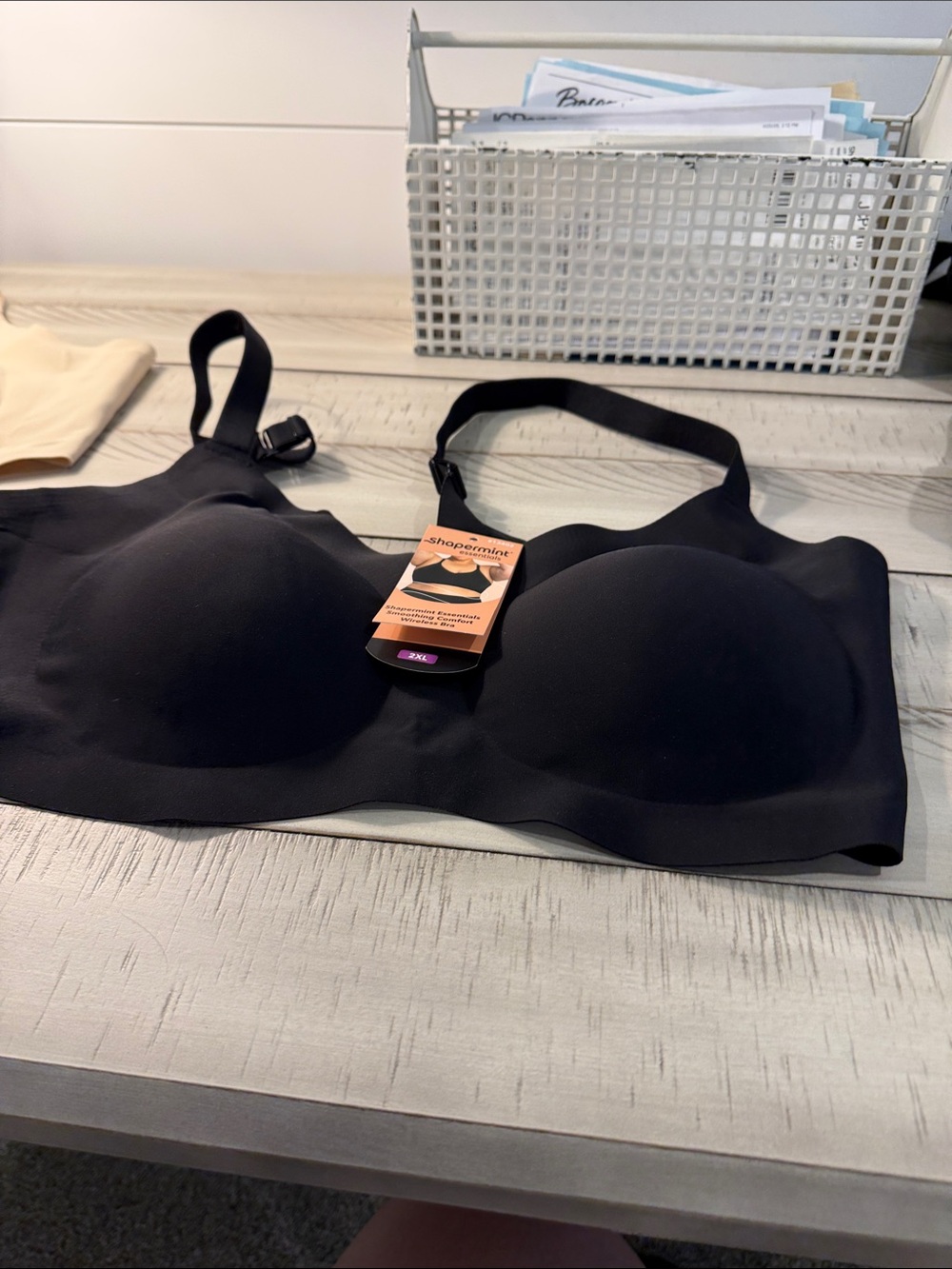 Shapermint Black Seamless Wireless Bra with Molded Cups